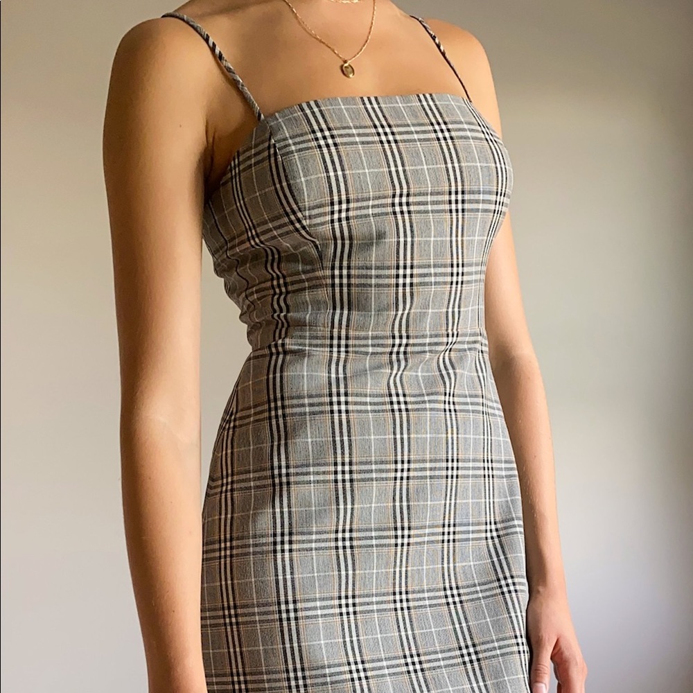 NWT Wilfred ‘90s check mini dress